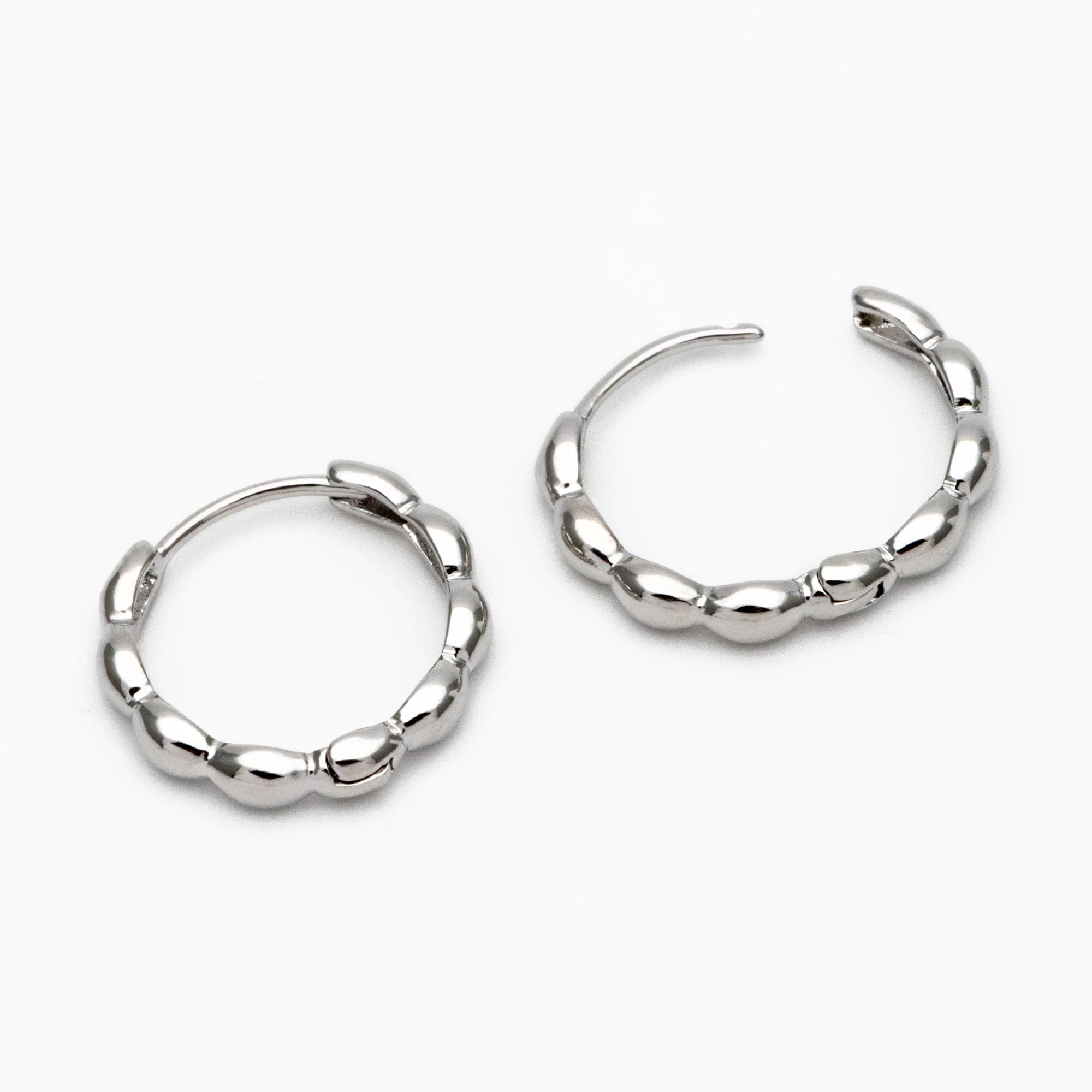 10pcs Gold/ Silver Hoop Earrings, 16mm, Gold Huggie Earrings, Gold Hoops, Huggies (GB-2204)